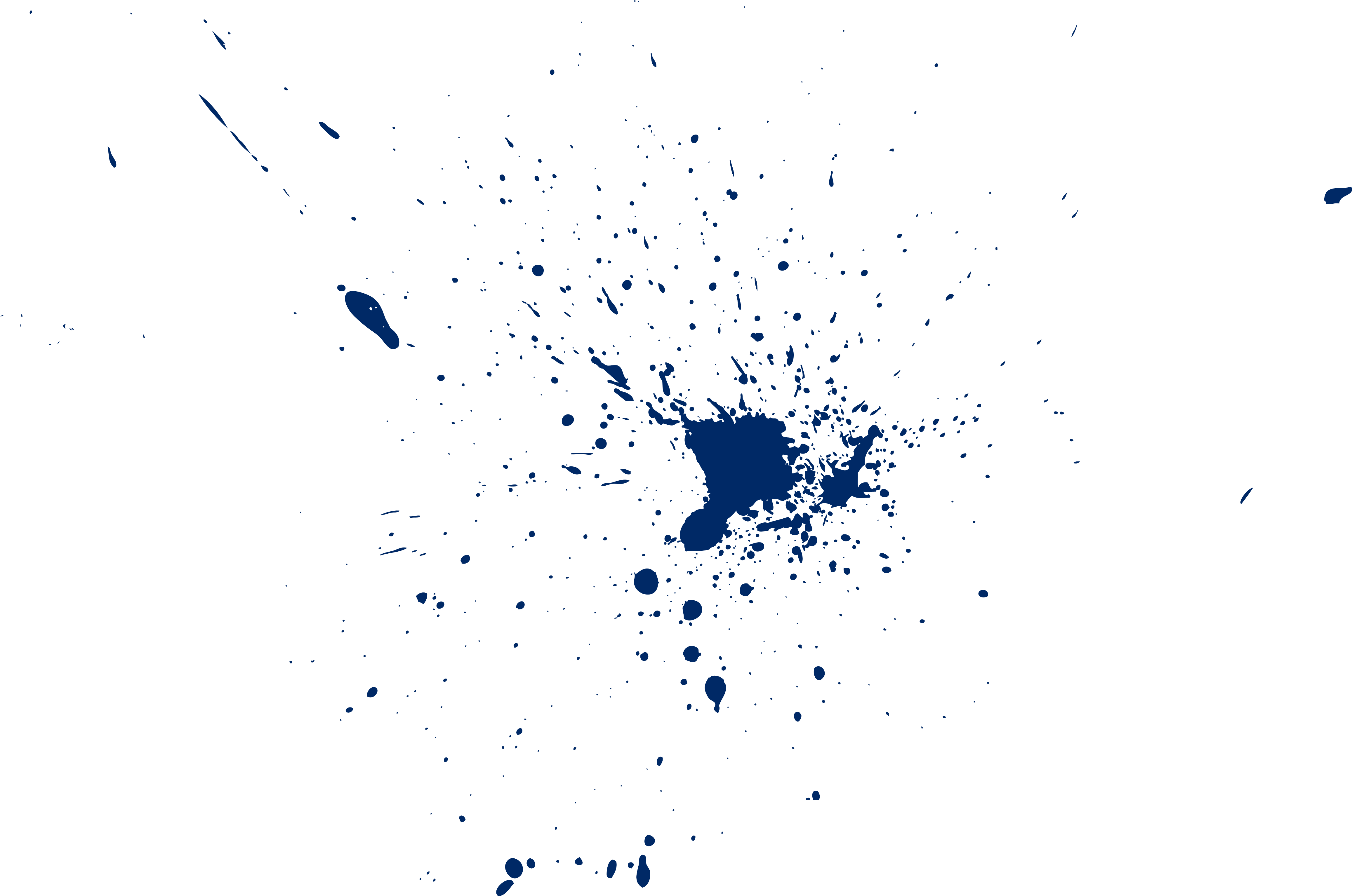 decorative splash of blue color behind a text