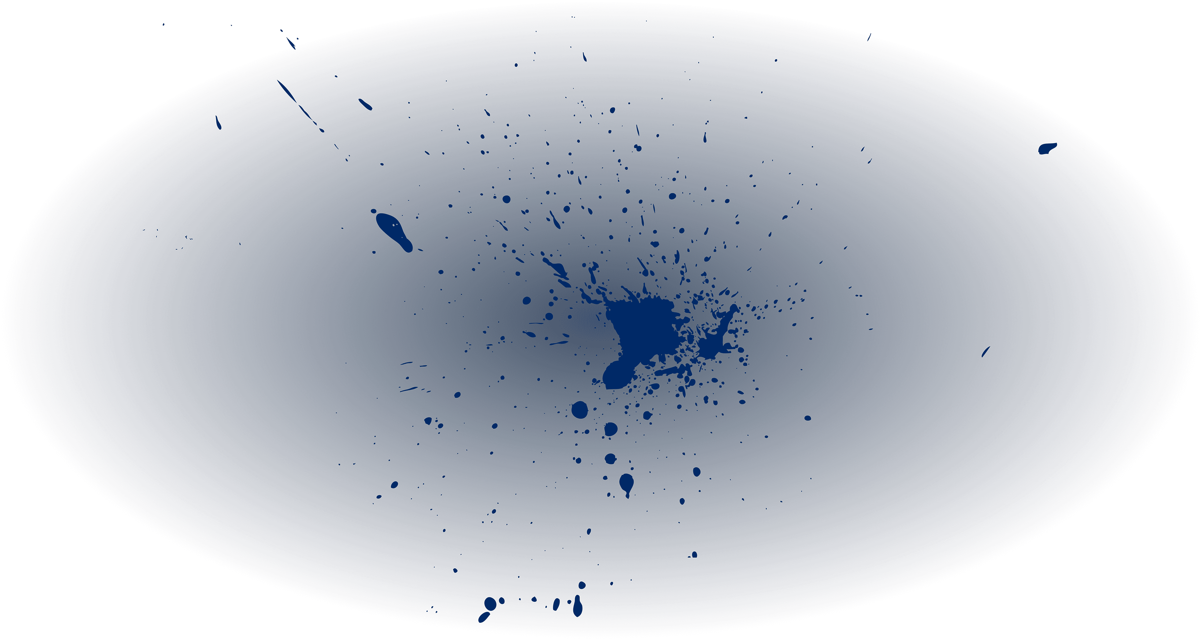 decorative splash of blue color behind a text